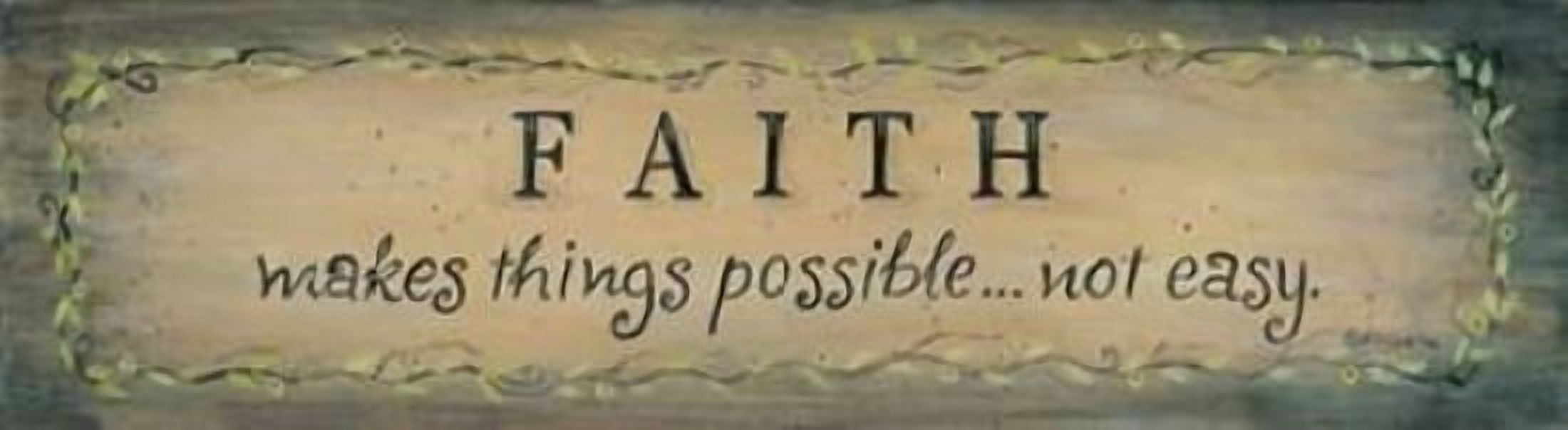 Faith Canvas Art - Karen Tribbet (12 x 36)