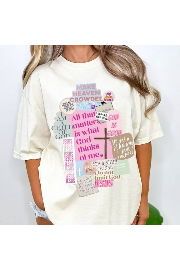 Faith Christian Shirt, Jesus Collage Shirt, God Christian Tee, Trendy Christian Sublimation Shirt, Inspirational Christian Shirt Gift