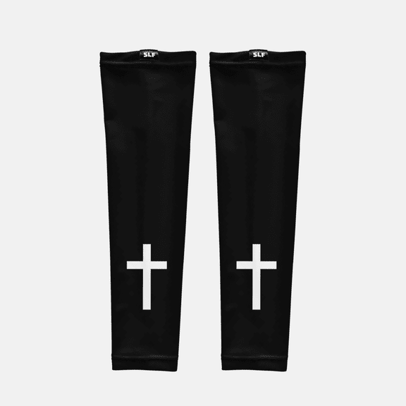 Faith Cross Black UV Arm Sleeves (pair)