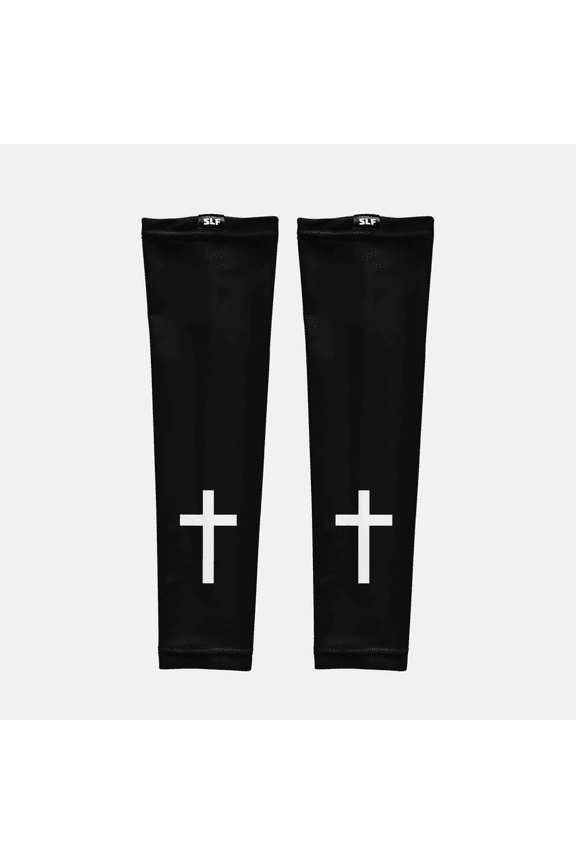Faith Cross Black UV Arm Sleeves (pair)