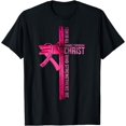 thumbnail image 1 of Faith Cross Breast Cancer Awareness Christian Men Women T-Shirt, 1 of 4