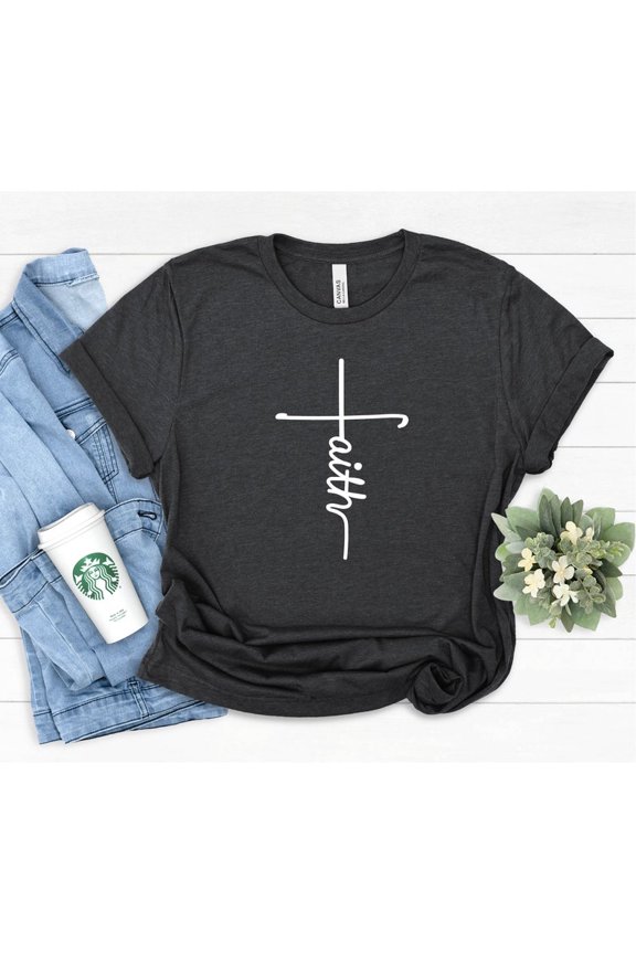 Faith Cross Christian T-Shirt All Size S-4Xl