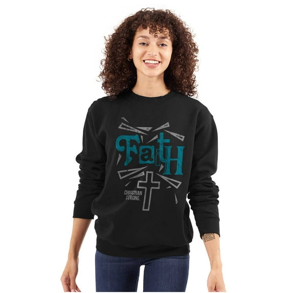 Faith Cross Hope Christian Jesus Sweatshirt for Men or Women Brisco Brands X