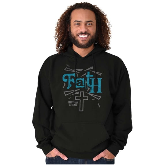 Faith Cross Hope Christian Jesus Unisex Plus Fleece Graphic Hoodie Brisco Brands 4X