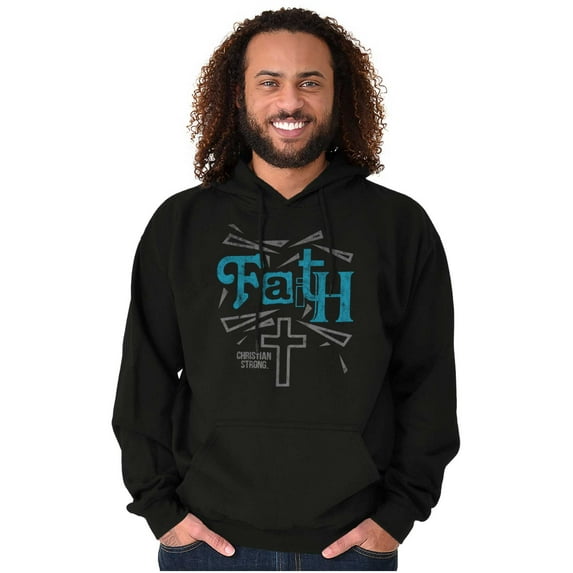 Faith Cross Hope Christian Jesus Unisex Plus Fleece Graphic Hoodie Brisco Brands 5X