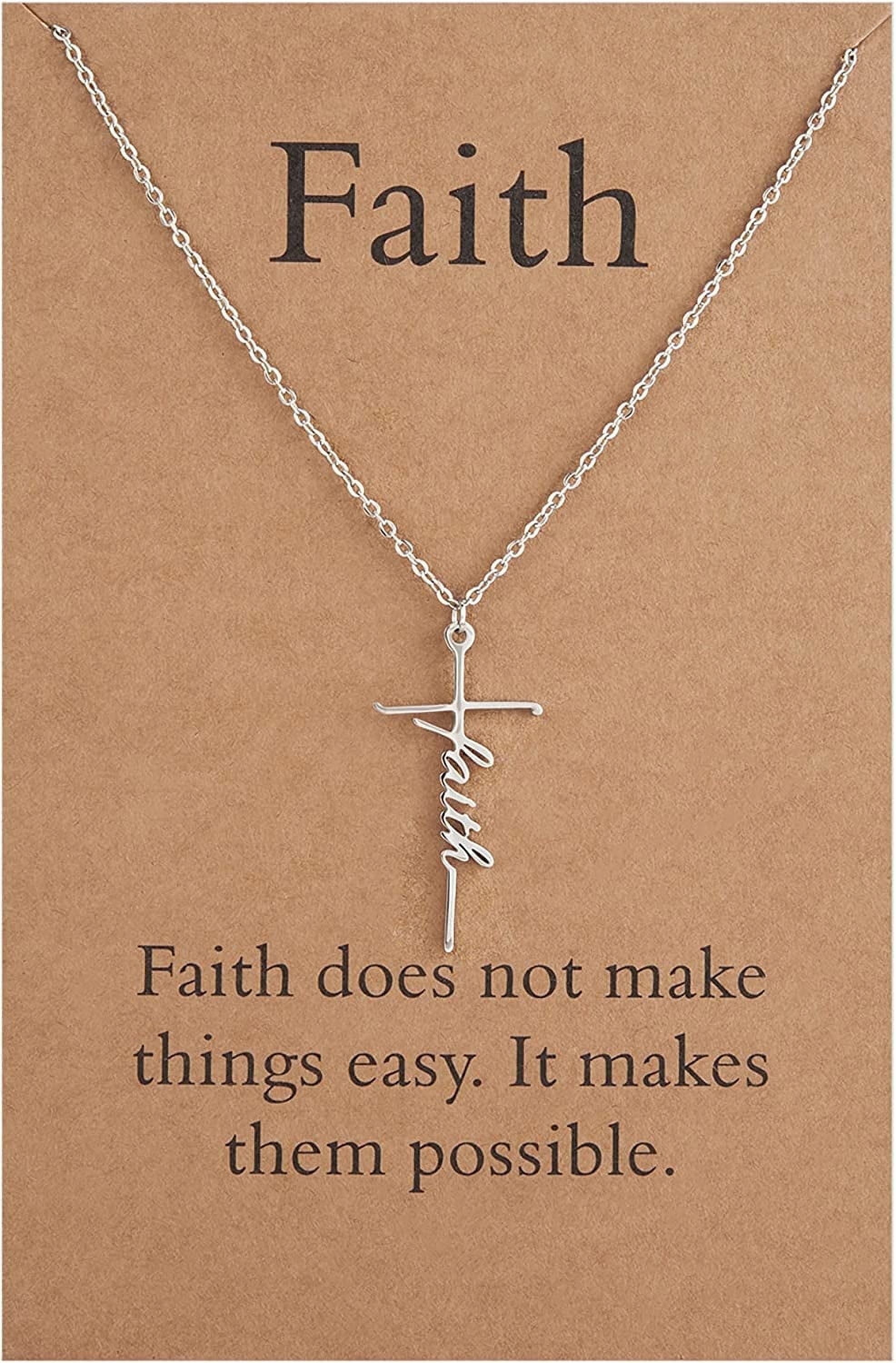 TOTFSTNR Faith Cross Necklace for Women,Religious Gifts for Women Christian Jewelry Gifts for Women