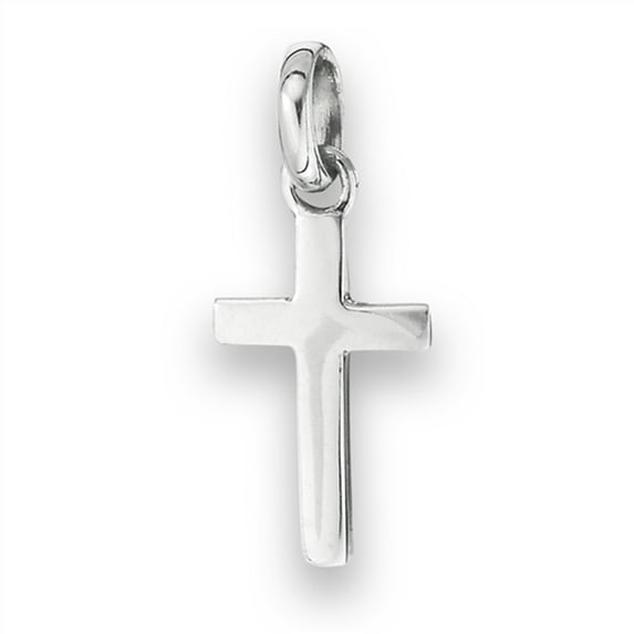Faith Cross Pendant .925 Sterling Silver Minimalist Tiny Christianity Charm Jewelry Female Unisex