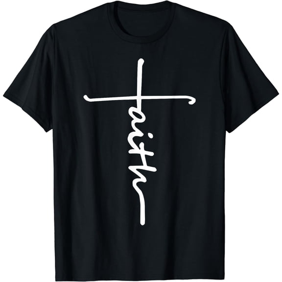 Faith Cross Quotes Christian Lion Luke for Men Women Kids T-Shirt