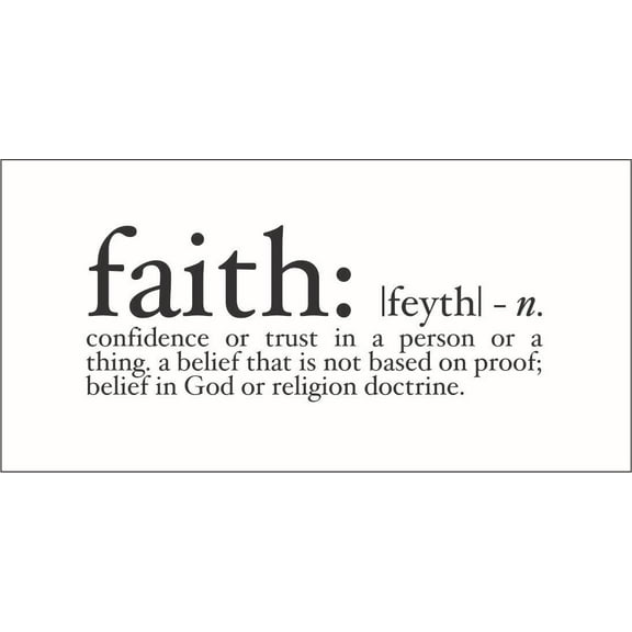 Faith Definition Vinyl Decal - Large
