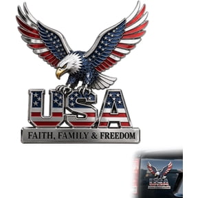 Faith Family Freedom Car Decal, 3d Faith Family Freedom Metal Emblem For Automotive, Trucks, Suv, Motorcycle
