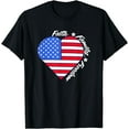 thumbnail image 1 of Faith Family Freedom Independence Day 4th of July Women T-Shirt, 1 of 3