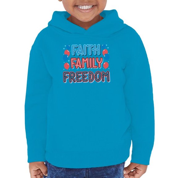 Faith Family Freedom Neons Hoodie Toddler -Image by Shutterstock, 2 Toddler