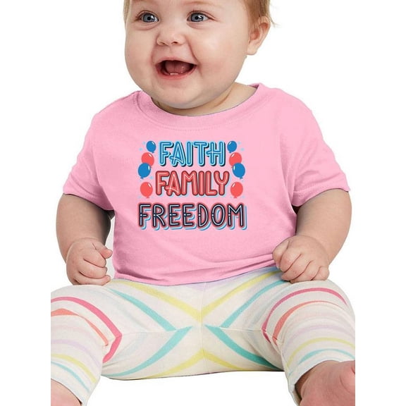 Faith Family Freedom Neons T-Shirt Infant -Image by Shutterstock,  18 Months