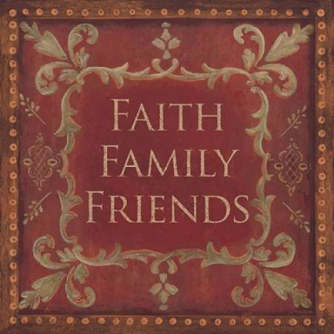 Faith-Family-Friends Canvas Art - Jo Moulton (24 x 24)