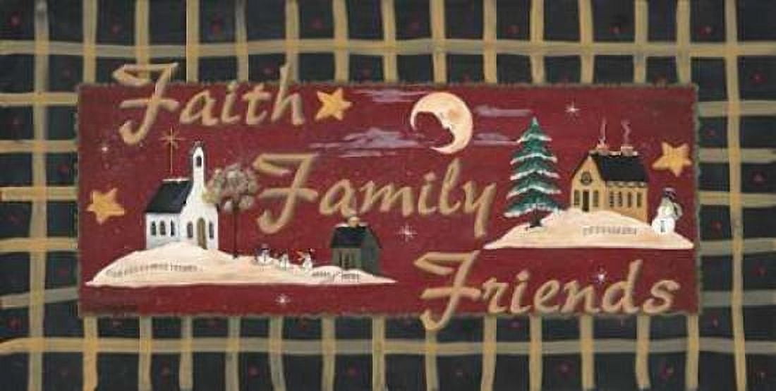 Faith-Family-Friends Canvas Art - Jo Moulton (24 x 48)