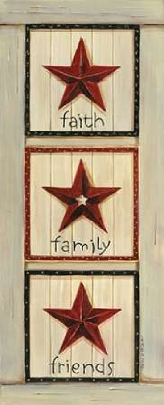 Faith-Family-Friends Canvas Art - Karen Tribbet (24 x 48)