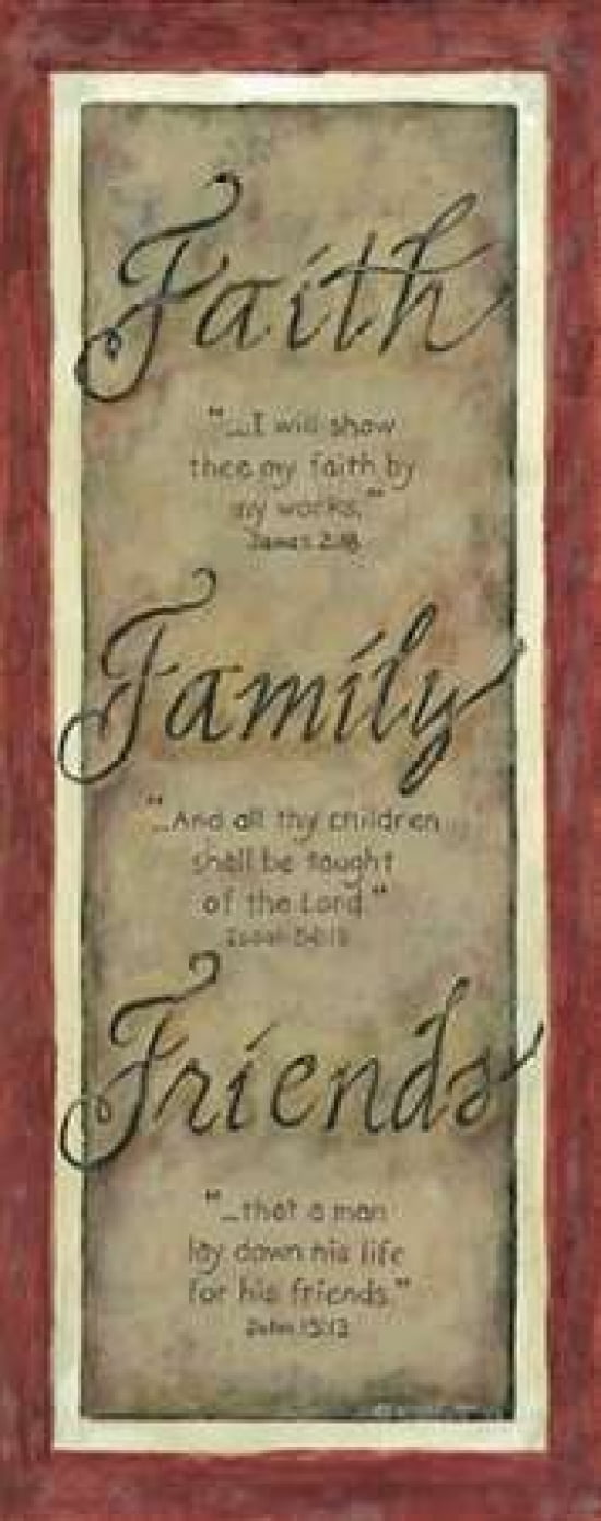 Faith Family Friends Canvas Art - Karen Tribbet (24 x 48)