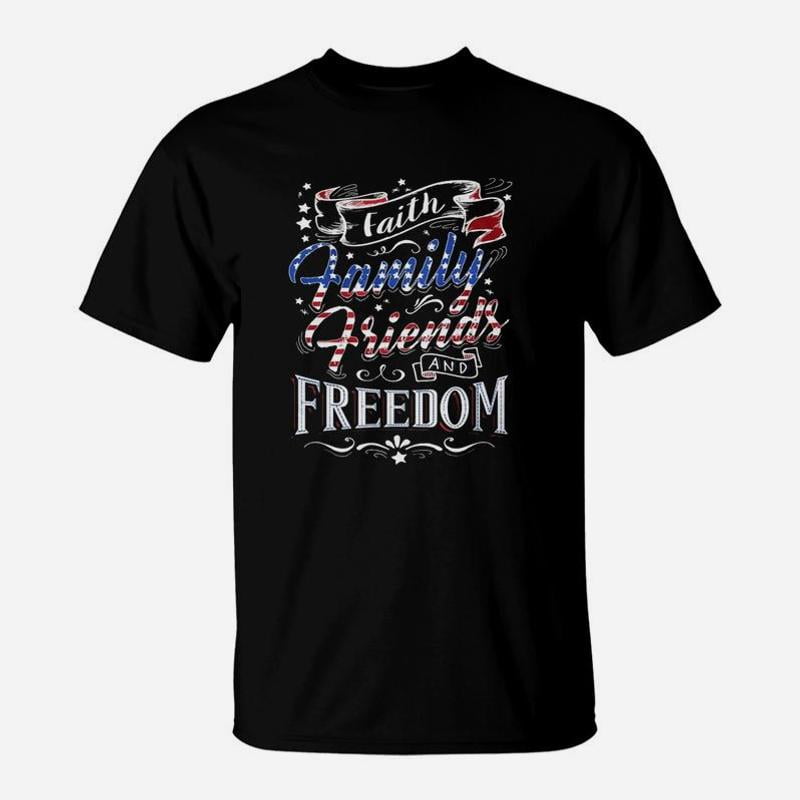 Faith Family Friends Freedom TShirt - Walmart.com