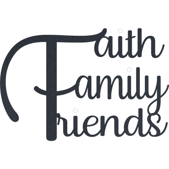 Faith Family Friends - Metal Wall Art