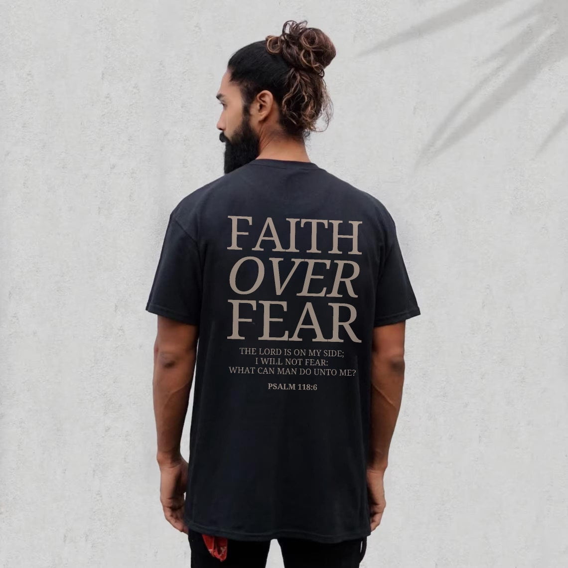 Faith Over Fear Christian Men Shirt Bible Verse, Aesthetic Christian ...