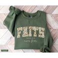 thumbnail image 1 of Faith Over Fear Sweatshirt – Isaiah 41:10 Floral Bible Verse Christian Crewneck, Inspirational Jesus Sweater for Women, Faith Gift & Religious Apparel, 1 of 7
