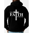 thumbnail image 1 of Faith Over Fear hoodies faith mens graphic hoodies black Comfy Loose Drawstring Trendy Hooded Pullover casual negra with sayings Casual Unisex Shirt Graphic tshirts, 1 of 8