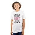 thumbnail image 1 of Faith Fight Hope Breast Cancer Aware Women's Graphic T Shirt Tees Brisco Brands S, 1 of 5