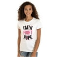 thumbnail image 1 of Faith Fight Hope Breast Cancer Aware Womens Slim Fit Graphic Tee Brisco Brands L, 1 of 5
