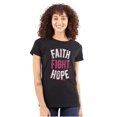 thumbnail image 1 of Faith Fight Hope Breast Cancer Aware Womens Slim Fit Graphic Tee Brisco Brands S, 1 of 5