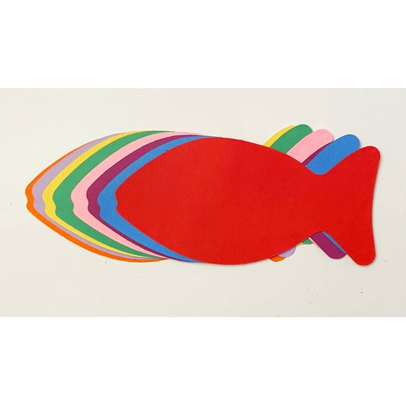 SHAPES ETC. Faith Fish Large Assorted Color Cut-Outs