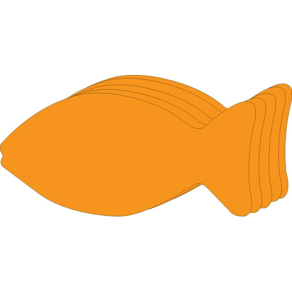 SHAPES ETC. Faith Fish Small Foam Single Color Creative Cut-Outs