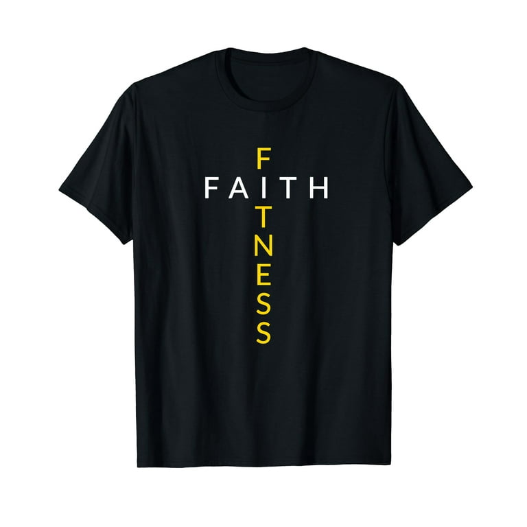 Faith Fitness Cross, Christian Workout, Modern Gym Tshirt Faith Fitness Cross, Christian Workout, Modern Gym Tshirt