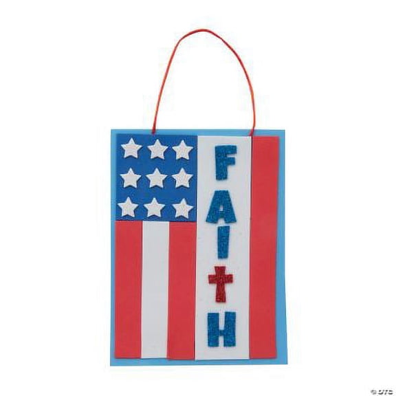 Faith Flag Sign Craft Kit - Craft Kits - 12 Pieces