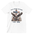 thumbnail image 1 of Faith Freedom 250 Years Patriotic T-Shirt for Men & Women, Vintage Eagle USA Flag Graphic Tee, 1776-2026 Independence Shirt, 1 of 4