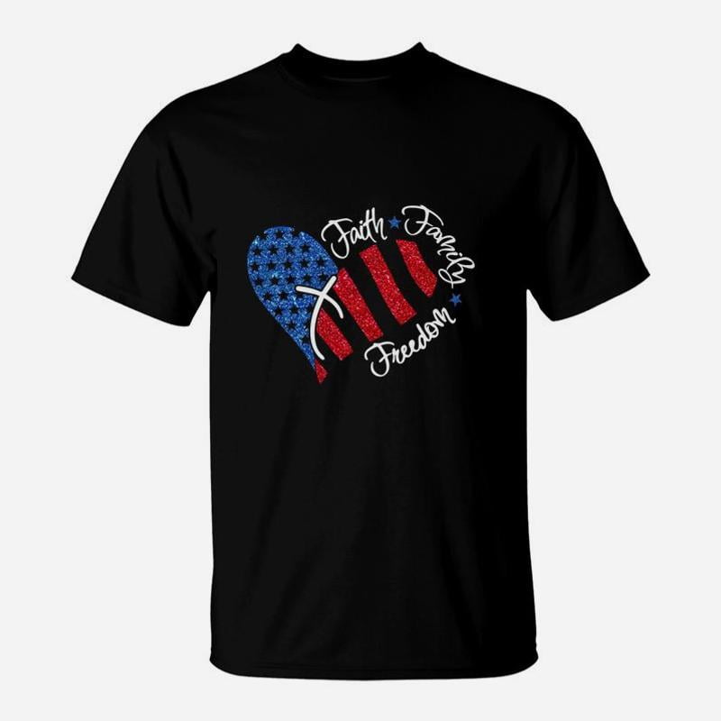 Faith Freedom American Heart Shirt TShirt - Walmart.com