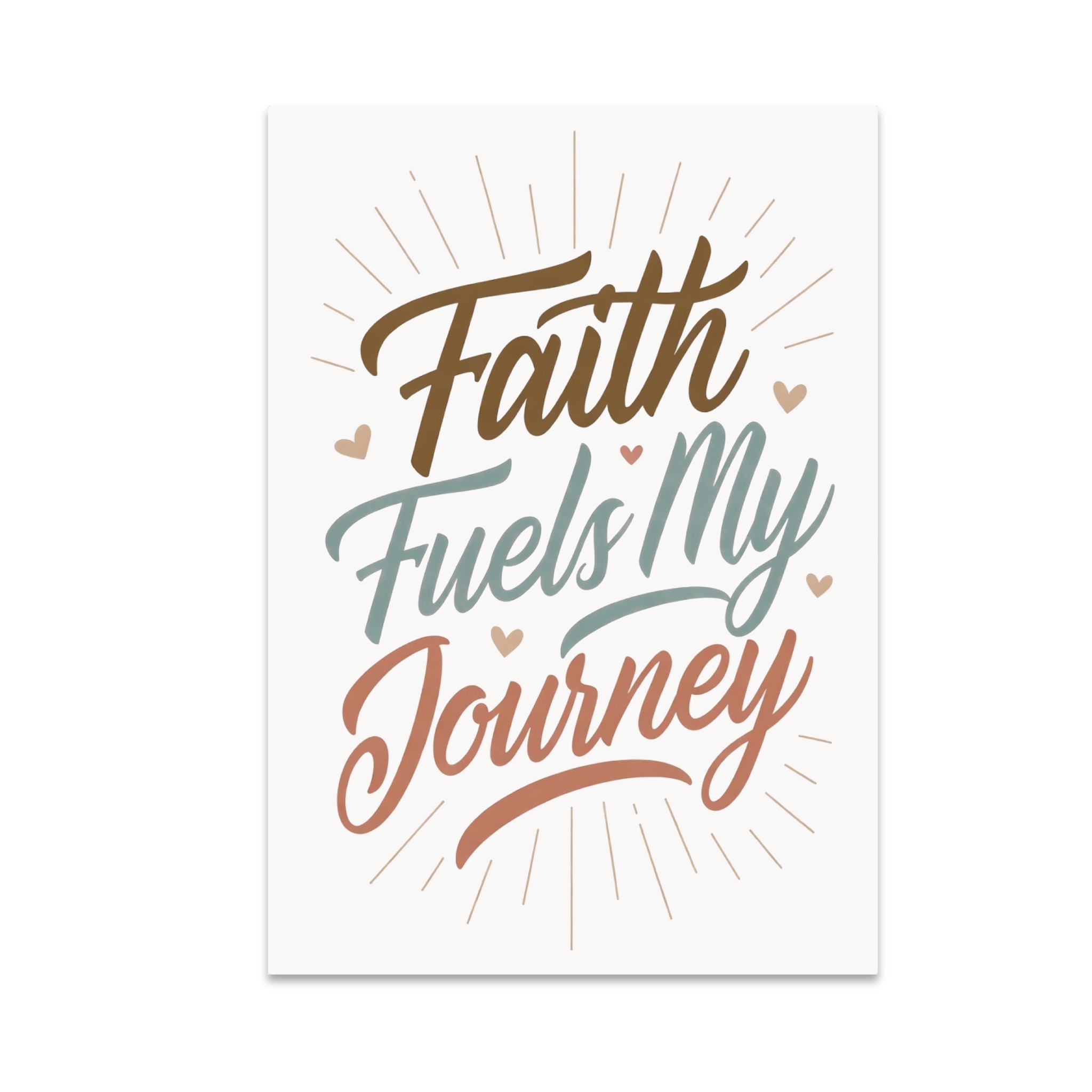 Faith Fuels My Journey - Motivational Wall Art Enthusiast - 13x19 ...