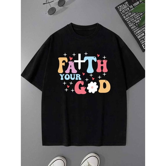 Faith Your God Tee men's lover 180G 100% Cotton black heart grey Trendy Unisex Shirt Cotton tshirts Vintage Unisex Shirt Printed tshirts Funny Unisex Shirt Graphic tshirts