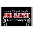 thumbnail image 1 of My Faith Got Stronger novelty sticker | Indoor/Outdoor | Funny Home Décor for Garages, Living Rooms, Bedroom, Offices | SignMission Gift Christian Jewish Church Pastor Religion Decal, 1 of 4
