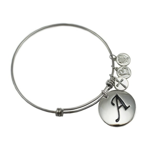 "Faith & Grace" Stainless Steel Initial Bracelet-Isaiah 43:1 by Shields of Strength