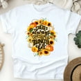 thumbnail image 1 of Faith & Gratitude Shirt – Something to Be Thankful For Scripture Tee, Autumn Floral Design, White, Size S, 1 of 6