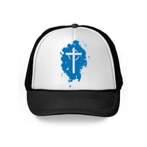 Faith Hat Jesus Hat Blessed Hat Christian Hat Cross Hat Church Hat Religious Gifts for Women for Men Unisex Trucker Hats with Cross Jesus Christ Cap Christian Hats Religious Accessories Gifts