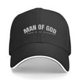 thumbnail image 1 of Faith Hat for Men, Man of God Husband Dad Grandfather, Print Baseball Cap Adjustable Strap for Running Workouts and Outdoor Activities All Seasons,Made In USA,Adult One Size Fits All, 1 of 8