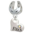 thumbnail image 1 of Faith Heart with AB Crystal - Horseshoe Charm Bead, 1 of 1