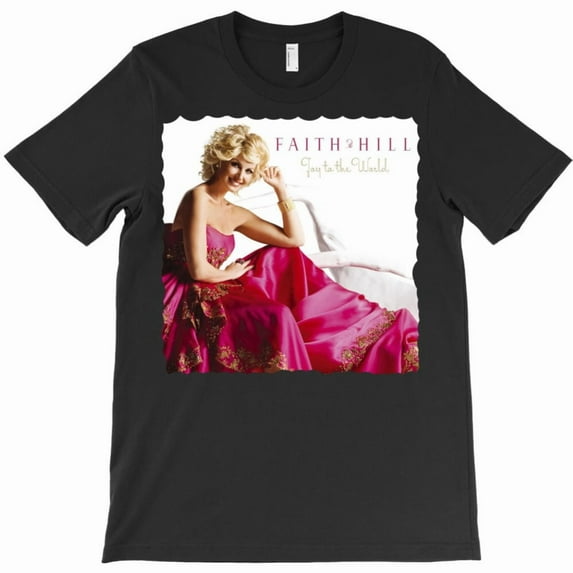 Faith Hill Joy To The World Funny Christmas Holiday Music Graphic T-Shirt G9746, Up to 5XL