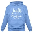 thumbnail image 1 of Faith Hoodie for Women Cross Faith Sweatshirts Christian Apparel Graphic Tops Move Mountains California Blue Large, 1 of 6