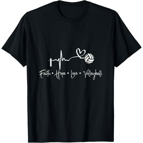 Faith Hop Love Volleyball Volleyball Funny Graphic Clothes T-Shirt