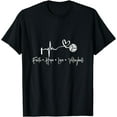 thumbnail image 1 of Faith Hop Love Vollyball Volleyball funny Graphic clothes T-Shirt, 1 of 4