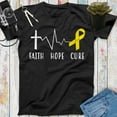 thumbnail image 1 of Faith Hope Cure Childhood Cancer Awareness Shirt, Cancer Survivor, Faith Shirt, Hope Shirt, Motivational Shirt, 1 of 2