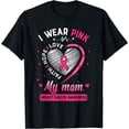 thumbnail image 1 of Faith Hope I Wear Pink For My Mom Breast Cancer Awareness T-Shirt Black 4X-Large, 1 of 4
