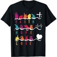 thumbnail image 1 of Faith Hope Love ASL American Sign Language T-Shirt Black 3X-Large, 1 of 4